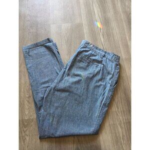 Gap Girlfriend Khaki Pants Size 12 Chambray Cotton Casual Trousers